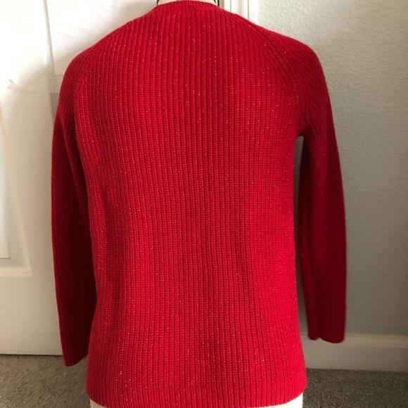 Liz Claiborne PM stunning red sweater - Picture 4 of 7